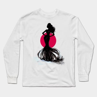 Silhouette of a girl Long Sleeve T-Shirt